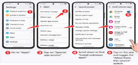 Install unknown apps (E3)